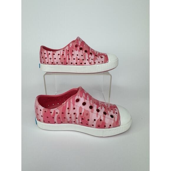 Native Jefferson Slip On Kids Size C7 18-24mo Pink Camo Waterproof Play Shoes - Picture 4 of 12